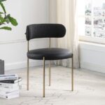 Beacon Vegan Leather And Boucle Fabric Upholstered Dining Chair