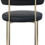 Beacon Vegan Leather And Boucle Fabric Upholstered Dining Chair