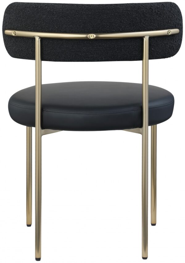Beacon Vegan Leather And Boucle Fabric Upholstered Dining Chair