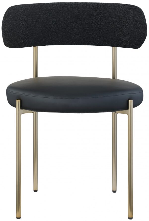 Beacon Vegan Leather And Boucle Fabric Upholstered Dining Chair