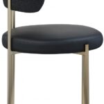 Beacon Vegan Leather And Boucle Fabric Upholstered Dining Chair