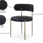 Beacon Vegan Leather And Boucle Fabric Upholstered Dining Chair