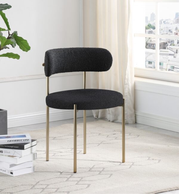 Beacon Boucle Fabric Upholstered Dining Chair