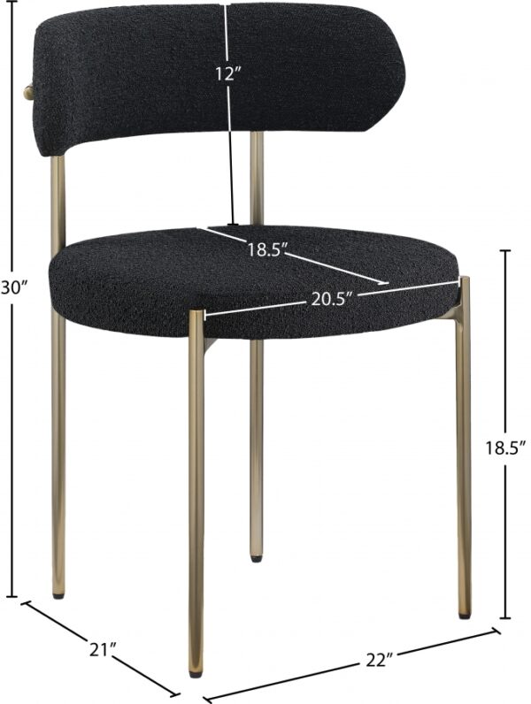 Beacon Boucle Fabric Upholstered Dining Chair