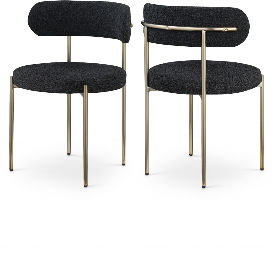 Beacon Boucle Fabric Upholstered Dining Chair