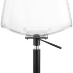 Clarion Lucite Seat And Metal Base Office Chair
