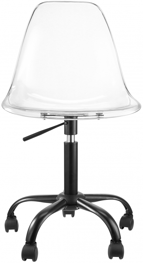 Clarion Lucite Seat And Metal Base Office Chair
