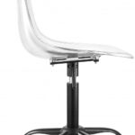 Clarion Lucite Seat And Metal Base Office Chair