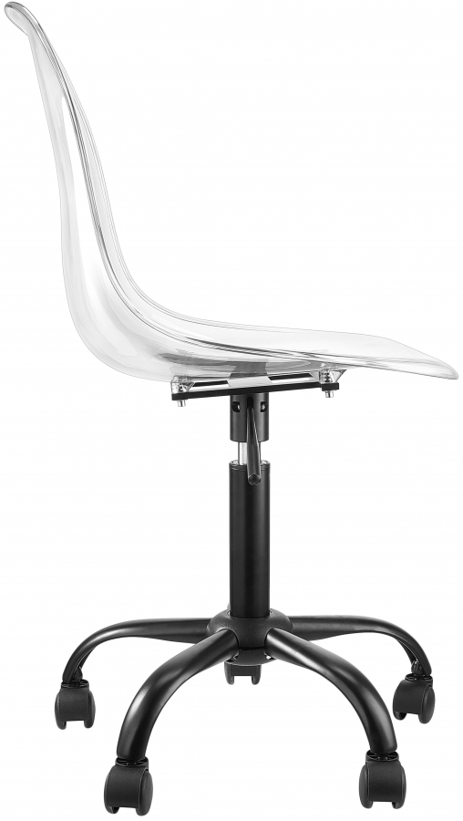 Clarion Lucite Seat And Metal Base Office Chair