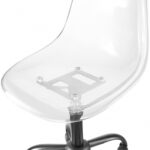Clarion Lucite Seat And Metal Base Office Chair