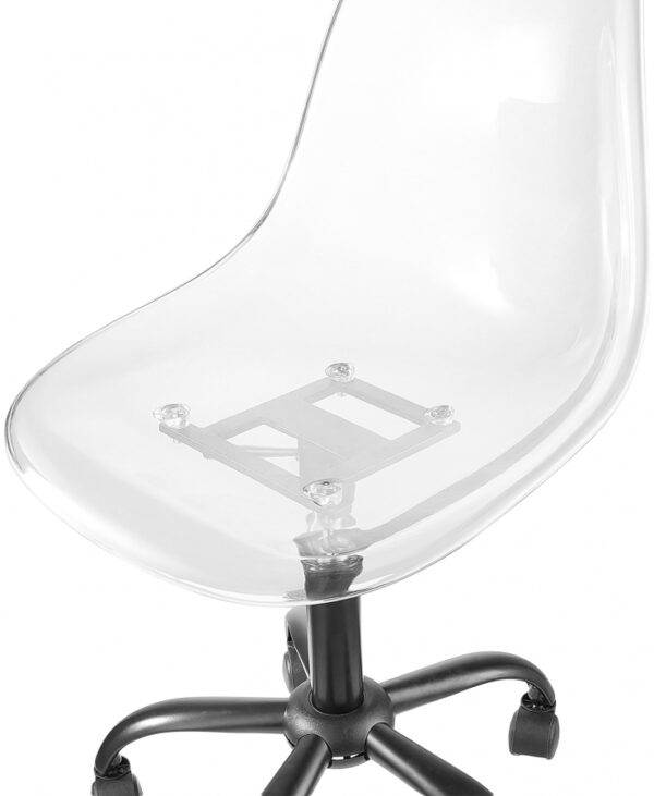 Clarion Lucite Seat And Metal Base Office Chair