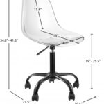 Clarion Lucite Seat And Metal Base Office Chair