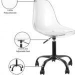 Clarion Lucite Seat And Metal Base Office Chair