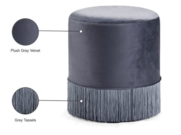 Teddy Velvet Upholstered Stool