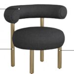 Bordeaux Boucle Fabric Upholstered Accent Chair