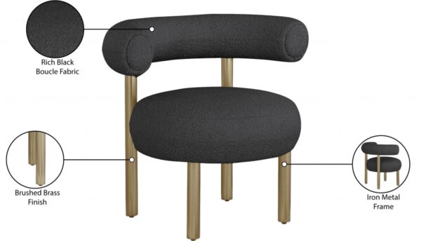 Bordeaux Boucle Fabric Upholstered Accent Chair