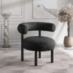 Bordeaux Boucle Fabric Upholstered Accent Chair