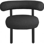 Bordeaux Boucle Fabric Upholstered Accent Chair