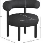 Bordeaux Boucle Fabric Upholstered Accent Chair