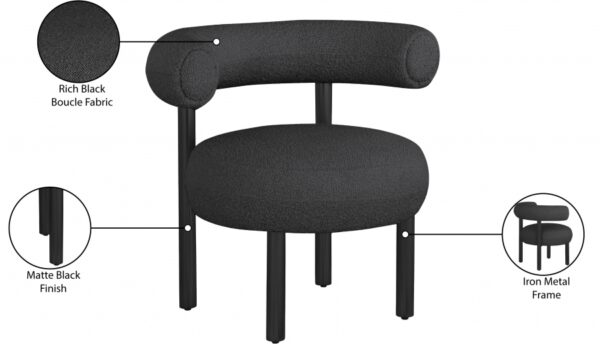 Bordeaux Boucle Fabric Upholstered Accent Chair