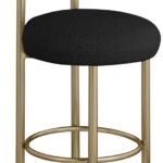Bordeaux Boucle Fabric Upholstered Stool