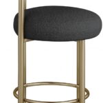 Bordeaux Boucle Fabric Upholstered Stool