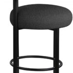 Bordeaux Boucle Fabric Upholstered Stool