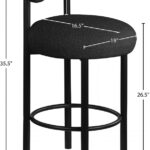 Bordeaux Boucle Fabric Upholstered Stool