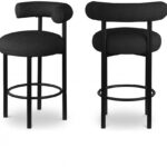Bordeaux Boucle Fabric Upholstered Stool