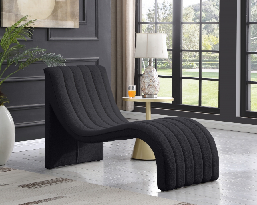 Orian Teddy Fabric Upholstered Chaise