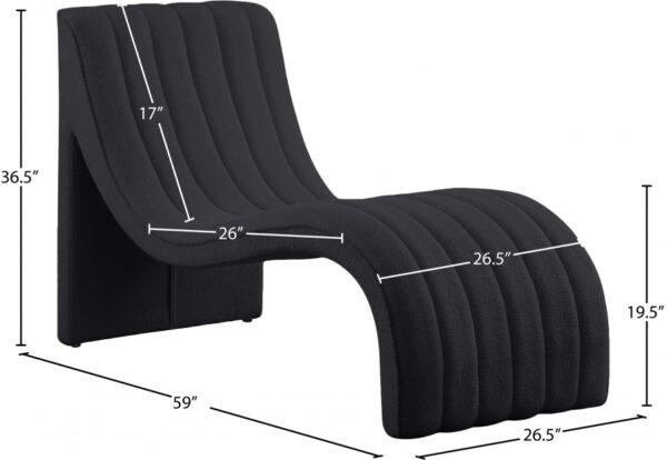 Orian Teddy Fabric Upholstered Chaise