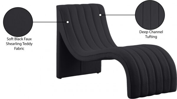Orian Teddy Fabric Upholstered Chaise