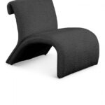 Mulberry Boucle Fabric Upholstered Accent Chair