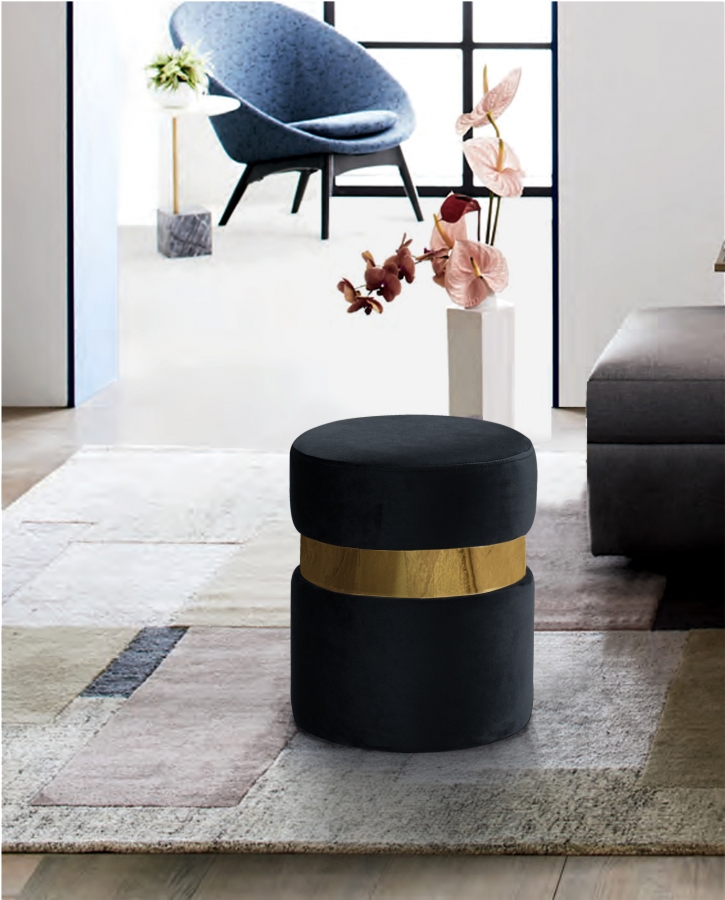 Hailey Velvet Upholstered Stool
