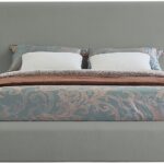 Devin Linen Textured Fabric Upholstered Bed