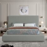 Devin Linen Textured Fabric Upholstered Bed