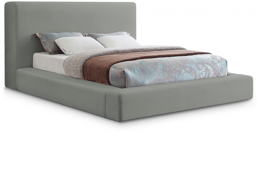 Devin Linen Textured Fabric Upholstered Bed