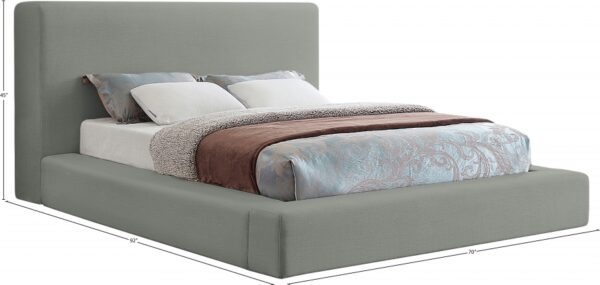Devin Linen Textured Fabric Upholstered Bed
