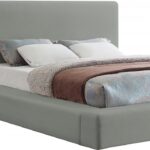 Devin Linen Textured Fabric Upholstered Bed