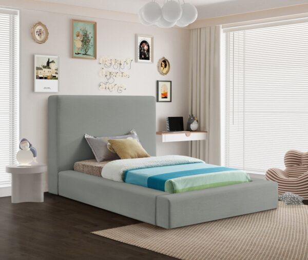 Devin Linen Textured Fabric Upholstered Bed