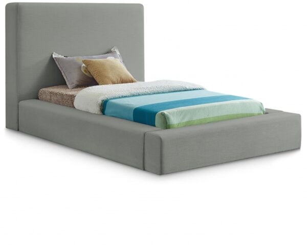 Devin Linen Textured Fabric Upholstered Bed