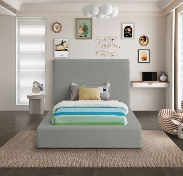 Devin Linen Textured Fabric Upholstered Bed