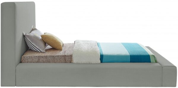 Devin Linen Textured Fabric Upholstered Bed