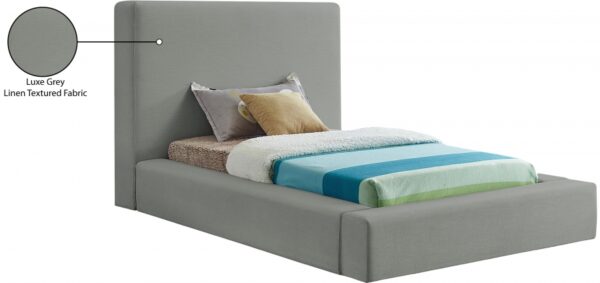 Devin Linen Textured Fabric Upholstered Bed