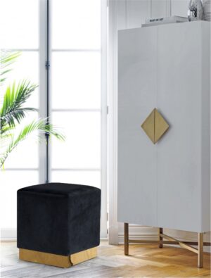 Jax Velvet Upholstered Stool