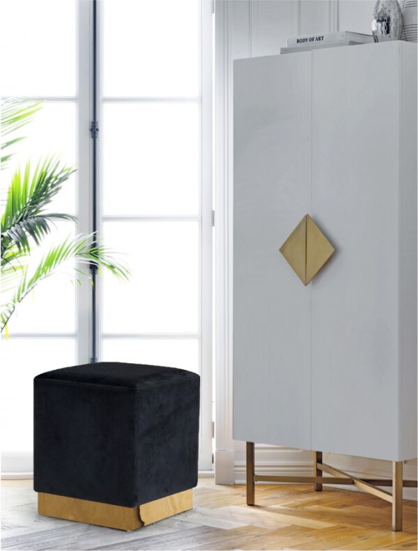 Jax Velvet Upholstered Stool