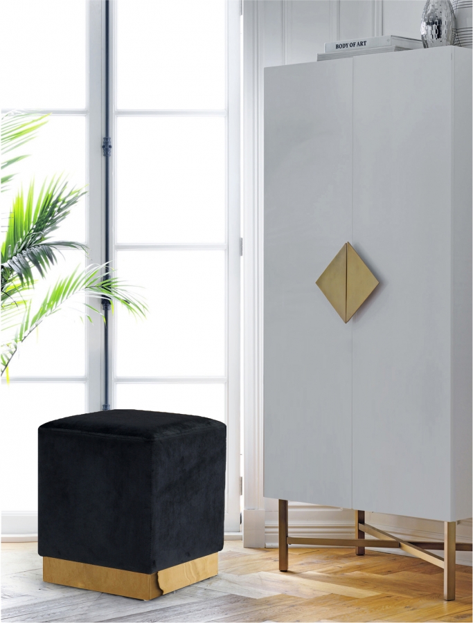 Jax Velvet Upholstered Stool
