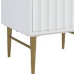 Modernist 24" Engineered Stone Top And Solid Wood Base Bathroom Vanity
