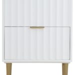 Modernist 24" Engineered Stone Top And Solid Wood Base Bathroom Vanity