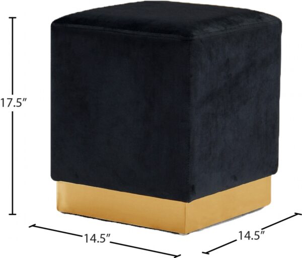 Jax Velvet Upholstered Stool